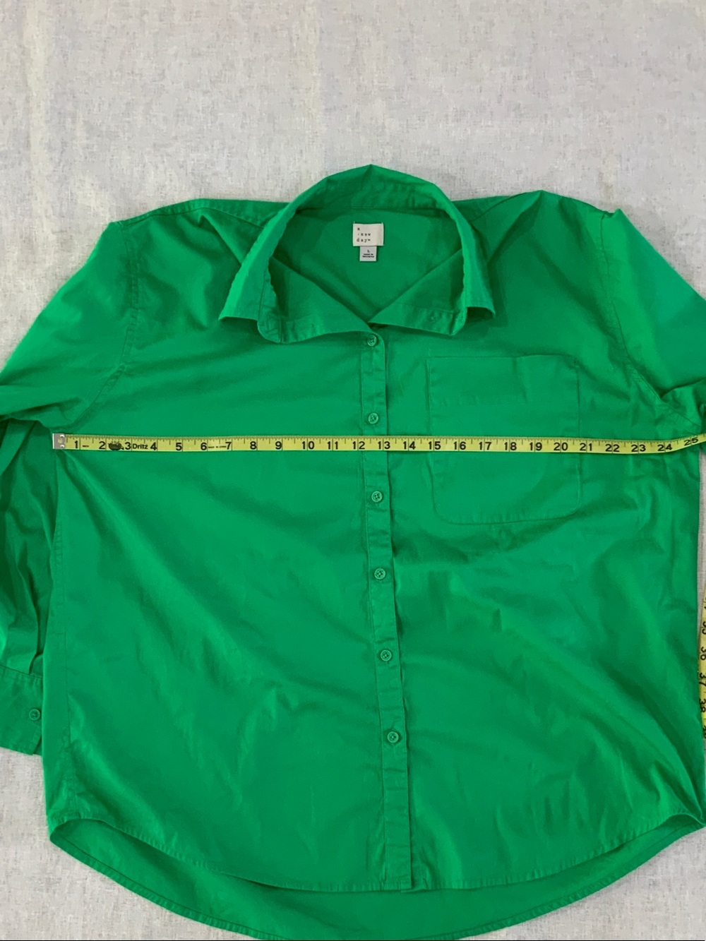 a new day Green Button-Down Shirt with Pocket - Picture 4 of 4